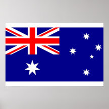 Affiche avec le drapeau de l'Australie