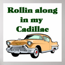Affiche classique de Cadillac des années 50