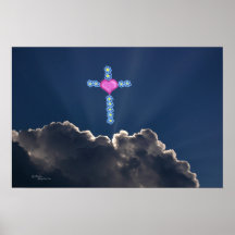 Affiche croisée de rayons des soleils de nuages