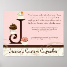 Affiche d'affaires de boulangerie de dessert de mo