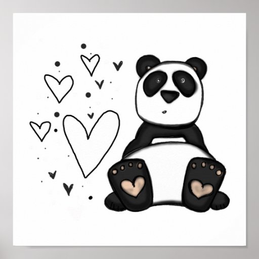 Affiche d'amour du panda Vol25