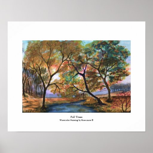 Affiche d'arbres de chute