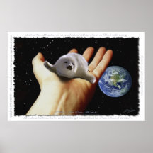 Affiche d'art de jour de la terre de protection de