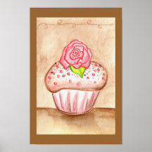 Affiche d'art de petit gâteau