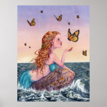 Affiche d'art de sirène - apportez-moi les nouvell