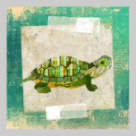 Affiche d'art de tortue de jade affiches