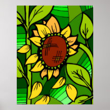 Affiche d'art de tournesol