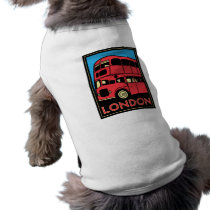 affiche d'art déco de Londres Westminster Angleter vêtements pour animaux domestiques