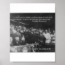 Affiche de base-ball de Franklin Roosevelt