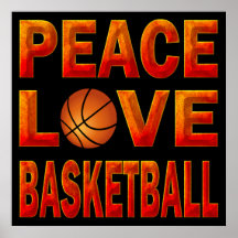 AFFICHE DE BASKET-BALL D'AMOUR DE PAIX