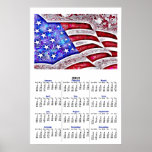 Affiche de calendrier du DRAPEAU AMÉRICAIN 2012