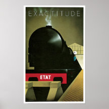 Affiche de chemin de fer d'exactitude