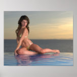Affiche de ciel de Reby de fille de piscine