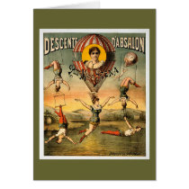 Affiche de cirque de Mlle Stena Flying Trapese Vin cartes