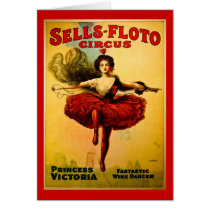 Affiche de cirque de Ventes-Floto de cru cartes