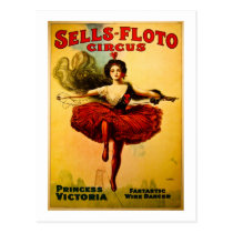 Affiche de cirque de Ventes-Floto de cru cartes postales