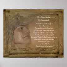 Affiche de commandements du Natif américain Dix