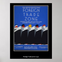 Affiche de commerce extérieur de cru
