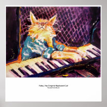affiche de couleur de chat de clavier