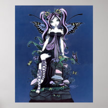 Affiche de fée de fleur de champignon de Cassandra