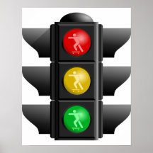 Affiche de feux de signalisation de la terre REC d