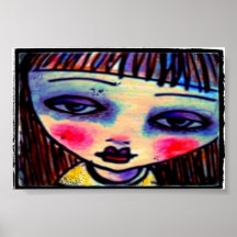 Affiche de fille de sucrerie d'oeil d'art
