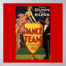 Affiche de film vintage d'équipe de danse 1932