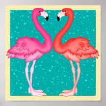 Affiche de flamant de paradis