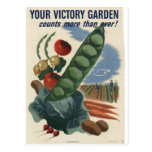 Affiche de jardin de victoire, guerre mondiale 2 1 carte postale