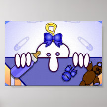 Affiche de Kilroy de bleus layette petite