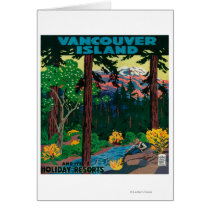 Affiche de la publicité d'île de Vancouver cartes