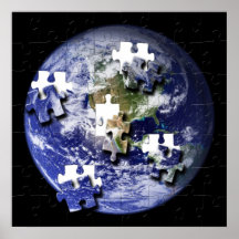 Affiche de la terre de puzzle