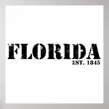 Affiche de logo de la Floride