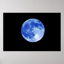 Affiche de lune bleue