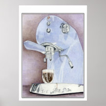 Affiche de machine de café