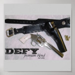 Affiche de manieur de pistolet