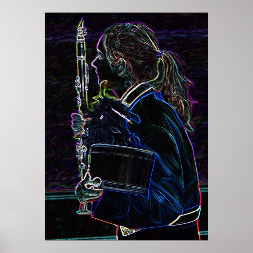 Affiche de marche de Clarinetist
