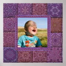 Affiche de modèle photo de patchwork