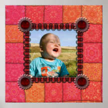 Affiche de modèle photo de patchwork