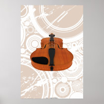 Affiche de musique : Modèle et cercles du violon 3 affiches