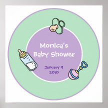 Affiche de partie de souvenir pour le baby shower