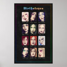 Affiche de pierres porte-bonheur