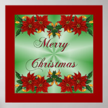 Affiche de poinsettia de Joyeux Noël