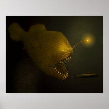 Affiche de poissons de monstre