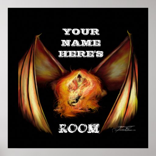 Affiche de porte personnalisée par lumière du feu 