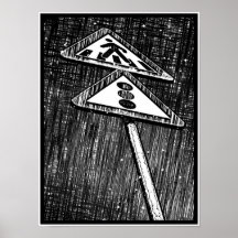 Affiche de poteau de signalisation