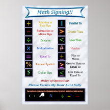 Affiche de signature de maths
