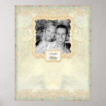 Affiche de signature de photo de fiançailles - bea