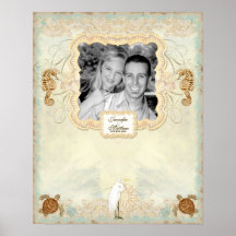 Affiche de signature de photo de fiançailles - bea