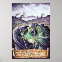 Affiche de sorcières de Macbeth